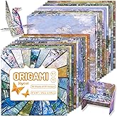 JoyCat Monet Patterned Origami Paper, 50 Double-Sided Sheets, 6x6 Inch | 20 Monet-inspired watercolor designs add soft Impressionist color to origami, scrapbooking, card making and paper crafts.