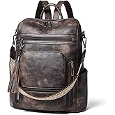 Shrrie Vegan Leather Laptop Backpack for Women 15.6 inch Work Backpack Fashion Travel Backpack Purse for Travel College Work