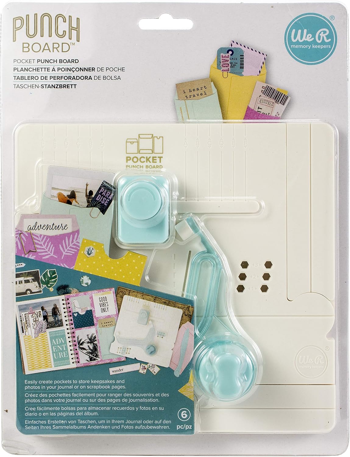 We R Memory Keepers Pocket Punch Board Journal, Multi-Colour 660484, Multicolor, Standard