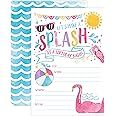 Your Main Event Prints Girl Pool Party Birthday Invitations - Summer Bash - Splash Pad, Water Park Invites - 20 Fill-In nvitations - Envelopes Not Included
