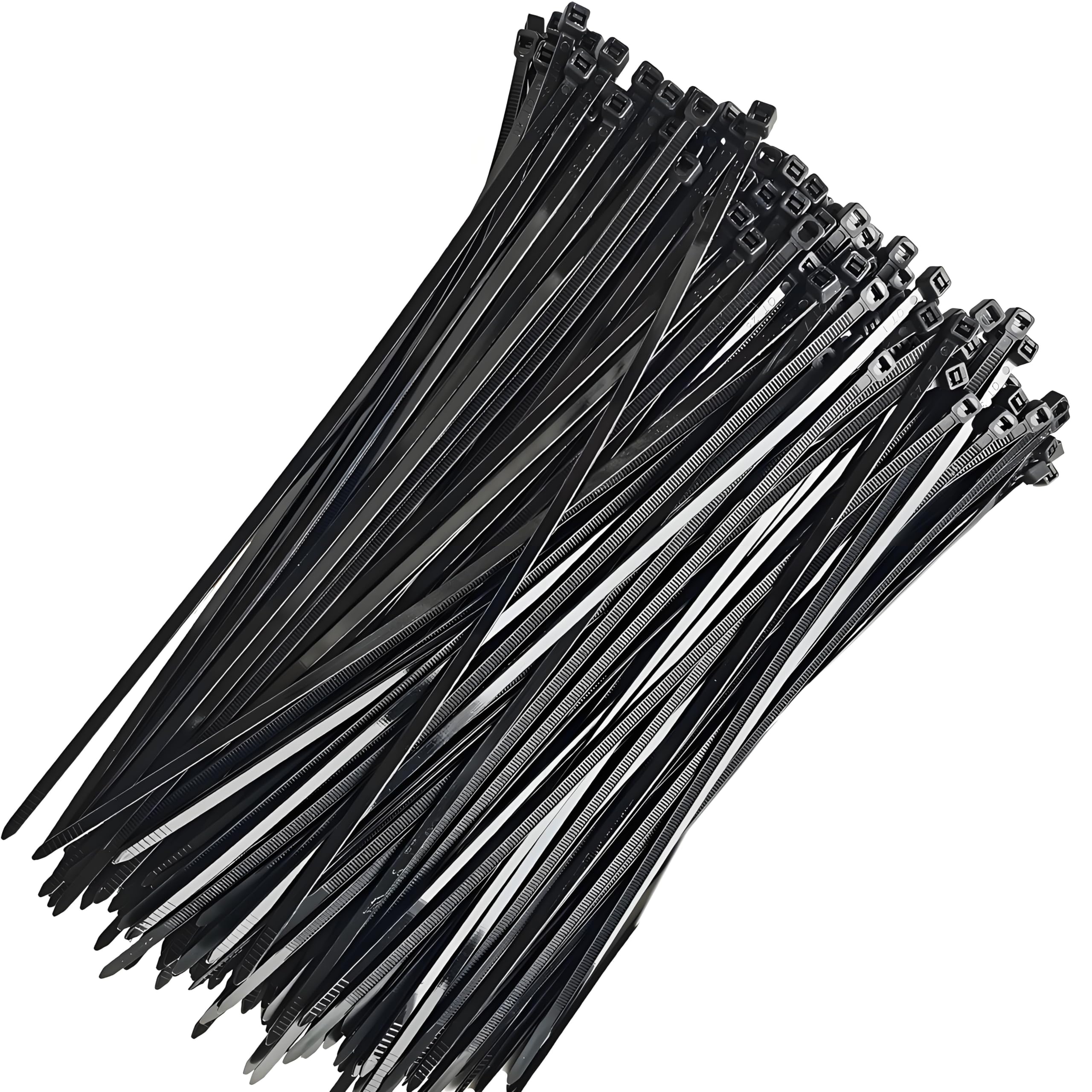 ULWSY Cable Ties, 250 Pack 300mm x 4.8mm 12 Inch Black Self Locking Nylon Zip Cable Wrap Ties