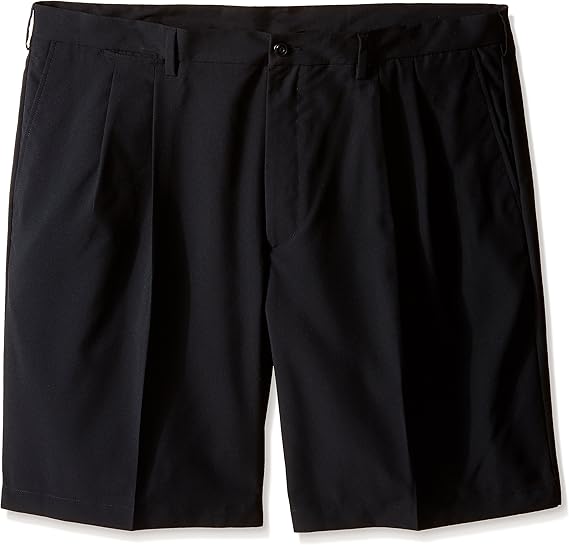 PGA TOUR Men's Double Pleated Solid Tech Short, Caviar, 40 at Amazon
