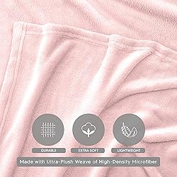 Utopia Bedding Pink Fleece Blanket Queen Size