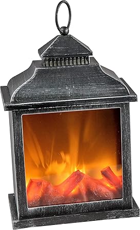 dekojohnson LED-Kamin Laterne Batterie Betrieb ohne ...