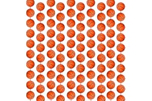 SEYAL 100 Pcs Basketball Garland for Party Banners Sports Theme Party Hanging Decorations Basketball Paper Garland Basketball Birthday Party Slam Dunk Party March Madness Party Decoration