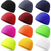SATINIOR 12 Pieces Winter Beanie Hats Bulk for Homeless Knitted Cuffed Skull Caps Unisex Knit Hat Cozy Cold Weather Warm Beanie for Men Women Christmas Gifts, 12 Colors