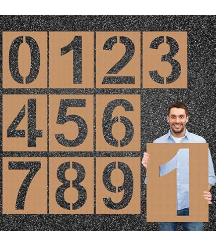 Amazon.com : YEAJON 20 Inch Letter Stencils Symbol Numbers