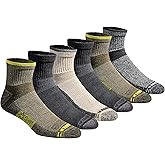 Eddie Bauer Men's Dura Dri Moisture Control 6-pair Quarter Socks