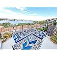 U Shaped Sectional Sofa, Terrace Royal Blue Arabic Sofa, Floor Cushions, Arabic Majlis, Poufs, Turkish Floor Seating Set, Sofa Covers, Sofa Bed (L Sofa + Rug + Ottoman)