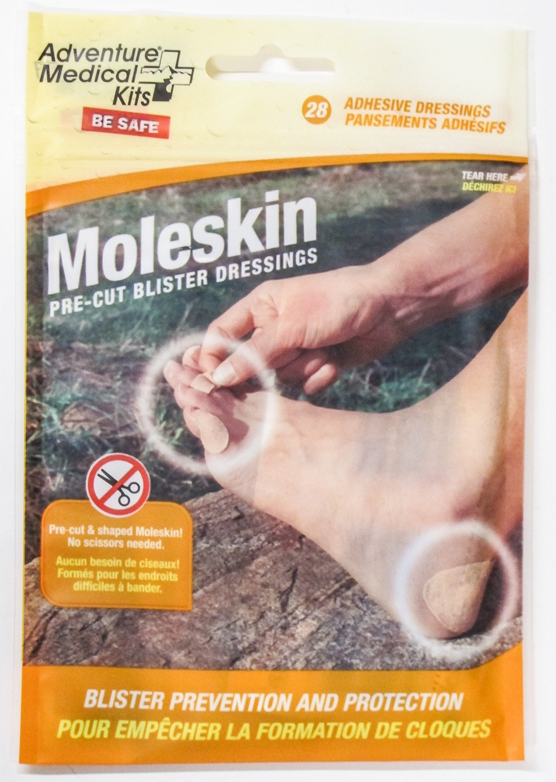 Adventure Medical Kits Precut and Shaped Moleskin Blister Dressing (28Count) ExerciseN