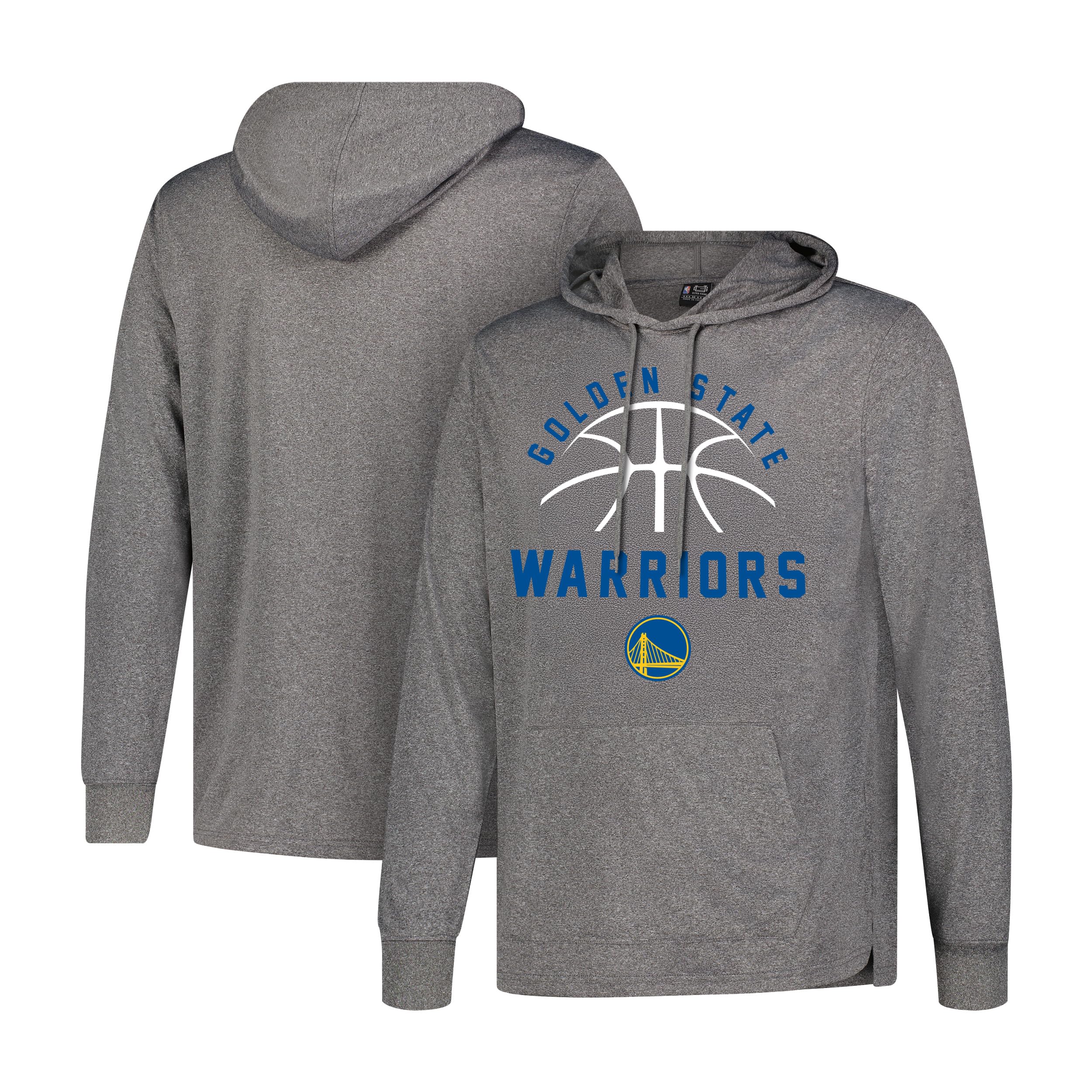 Ultra Game Men's NBA Official Super Soft Lightweight Hoodie Sweatshirt, Golden State Warriors, Heather Charcoal , Small Image