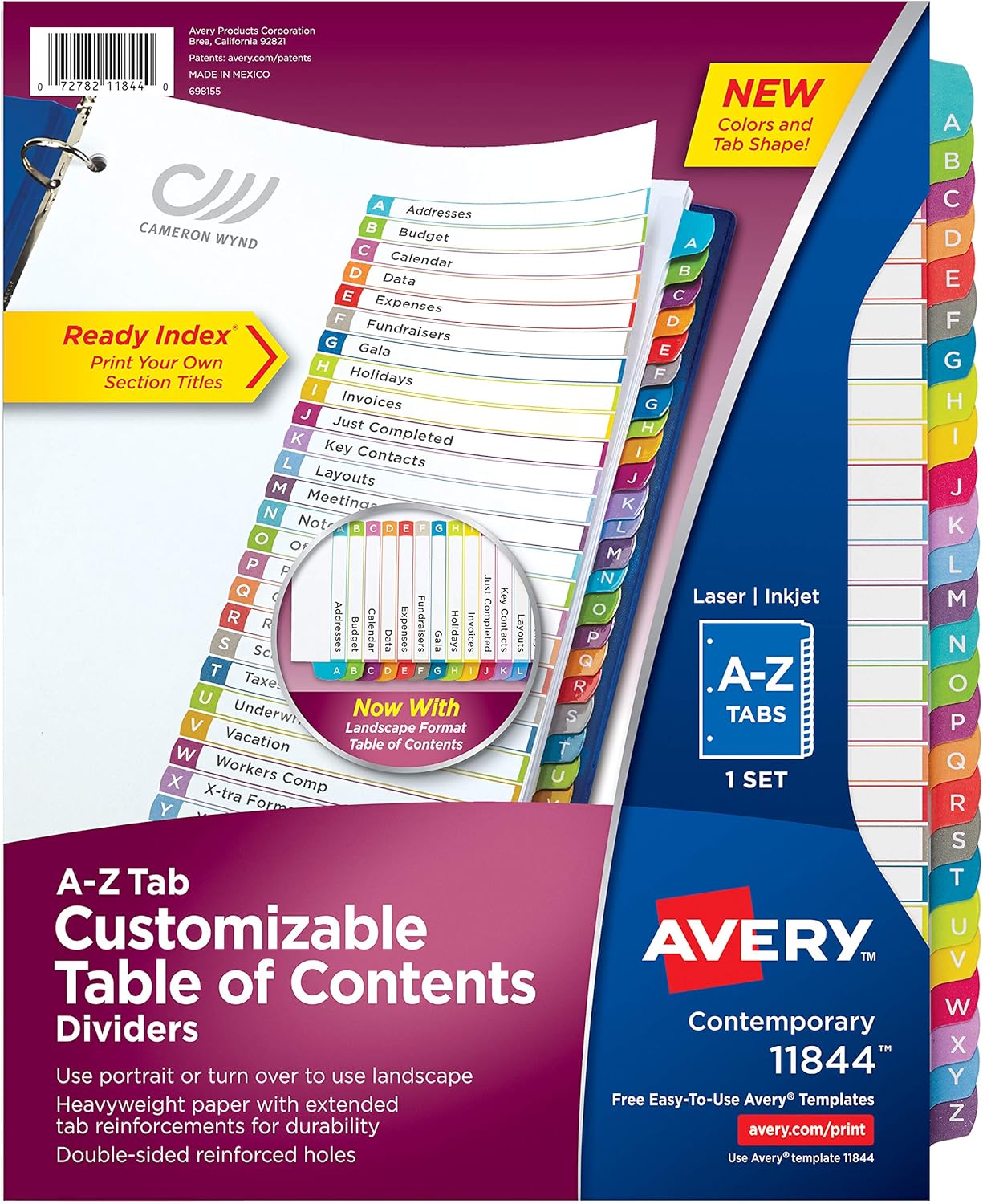 Best table of contents dividers, 26-tab, 1 set