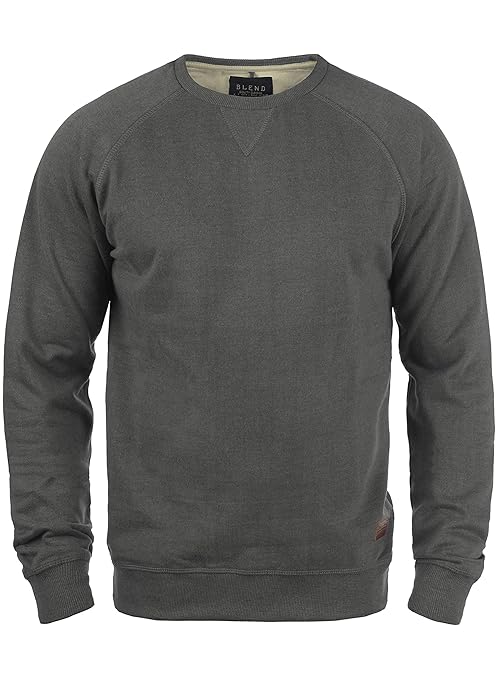 BLEND Alex Herren Sweatshirt Pullover Sweater mit Rundhalskragen aus hochwertiger Baumwollmischung