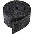 140" x 5.5" Rubber Mulch Roll for Landscaping-Permanent Garden Mulch Barrier-Recycled Rubber Mulch Mat Roll for Plants, Vegetables, and Flowers (Black)