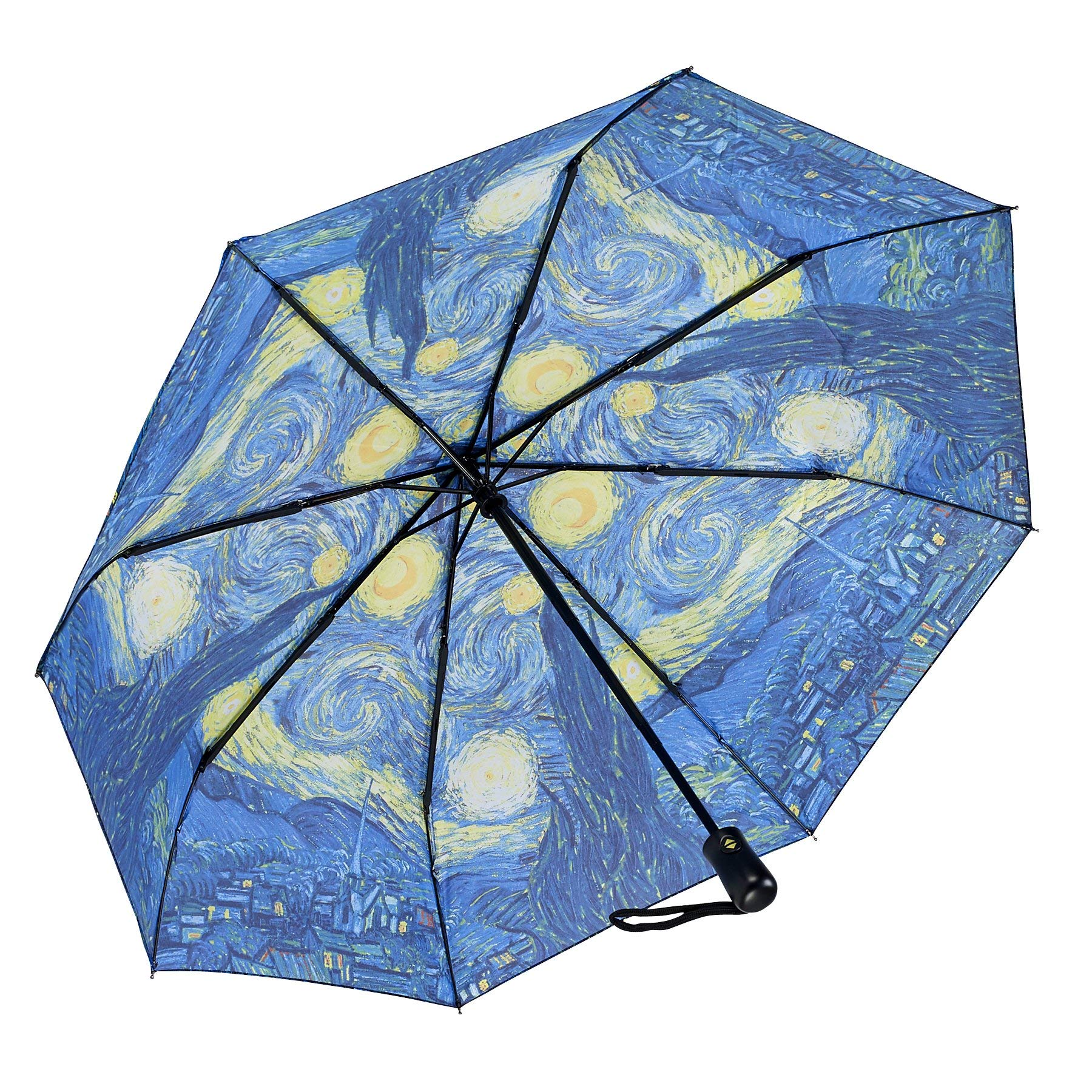 Galleria-Starry Night Auto-Open/Close Large Portable Rain Folding Umbrella