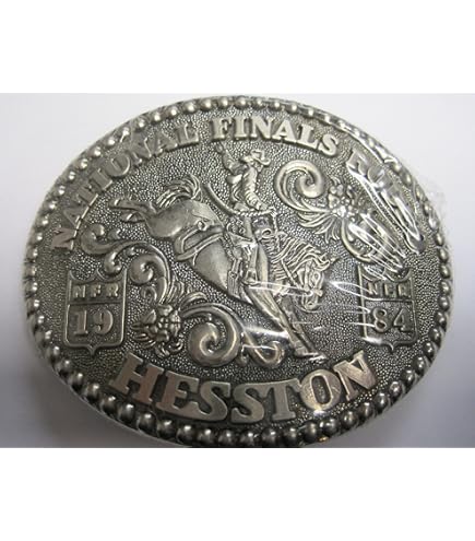 Vintage 1986 Boucle de ceinture Hesston NFR Rodeo