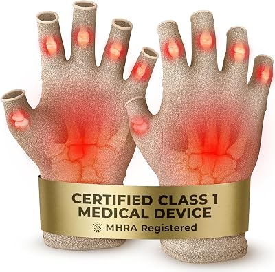 iMedic Arthritis Gloves Medium Cream - Class 1 Medical Device MHRA Registered