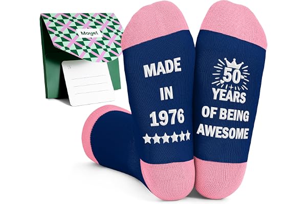 Moyel Funny Socks for Women Birhtday Gifts for Women Her 30th 40th 50th 60th 70th Birhtday Wife Grandma Women Crew Socks