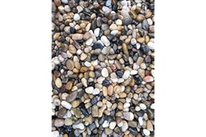 Voulosimi 18 LBS River Rock Stones, Natural Decorative Polished Mixed Pebbles Gravel,Outdoor Decorative Stones for Plant Aquariums, Landscaping, Vase Fillers