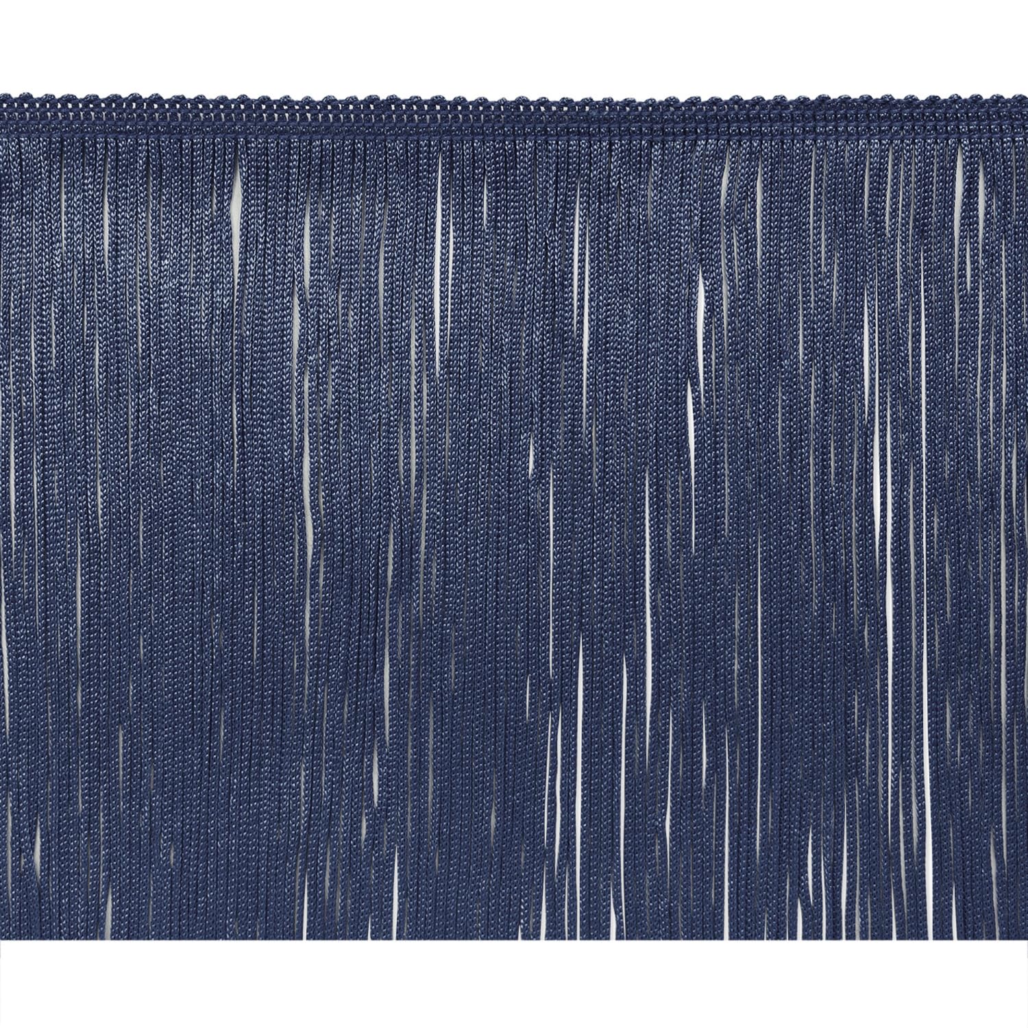 Trims by the Yard 4" Chainette Fringe Trim, Polyester-Made Decorative Fringe Trim, For Costumes, Uniforms, Home Decor, and Party Decorations, Washable Fringes, 5-Yard Cut, Navy Blue