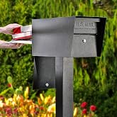 Mail Boss Street Safe Latitude Dual Access Locking Post Mount Mailbox | Patented anti-pry front lock, keyed-alike rear door, retrieve mail from either side, USPS approved, accepts small packages.