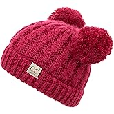 C.C Exclusives Children Kid Double Pompom Knitted Beanie for Kids Ages 2-5 (KID-23)(KID-24)(KIDS-2055)