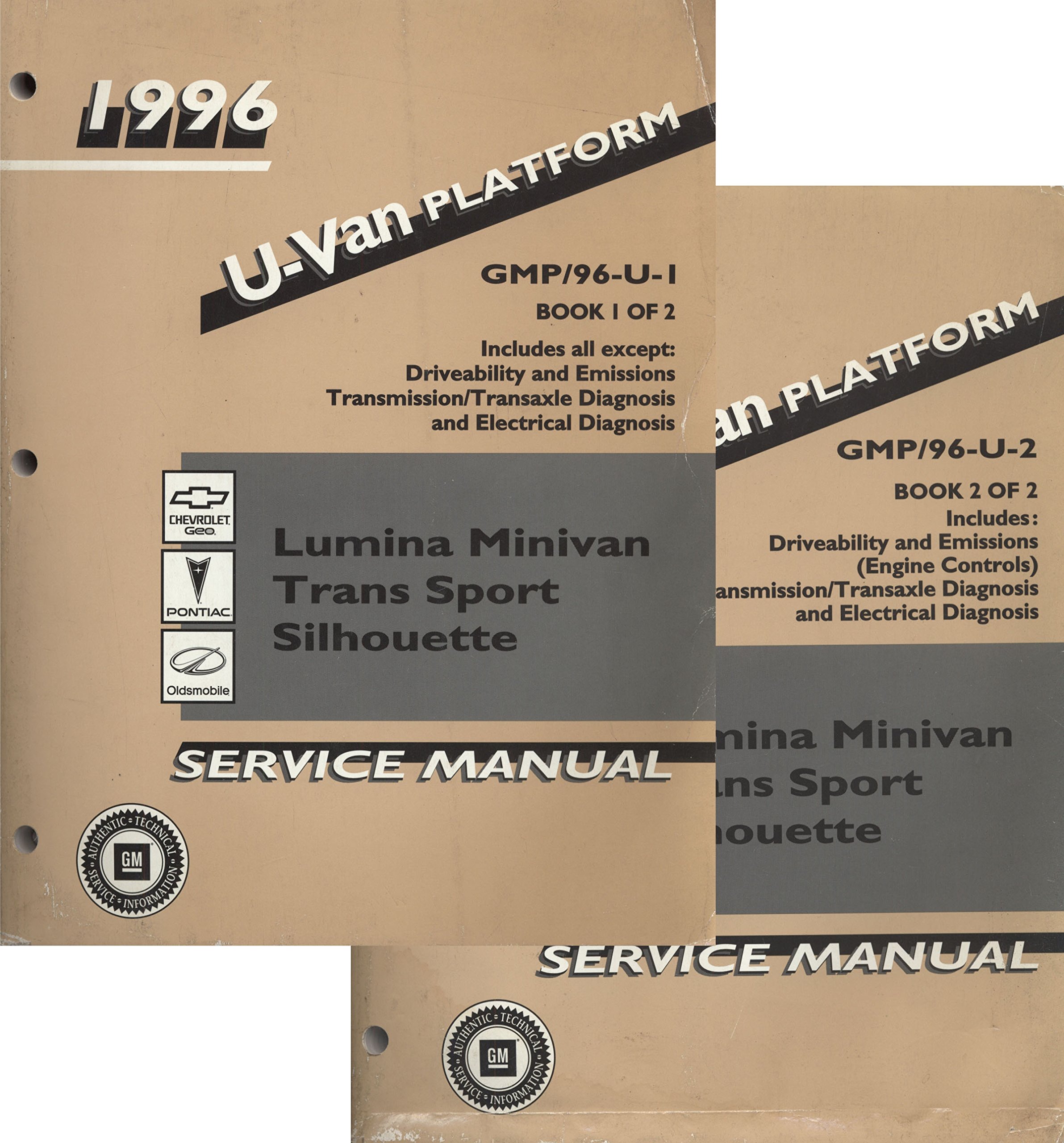 1996 Service Manual: Chevrolet Lumina Minivan, Pontiac Trans Sport,  Oldsmobile Silhouette (U-Van Platform) (Two Volume Set) Paperback