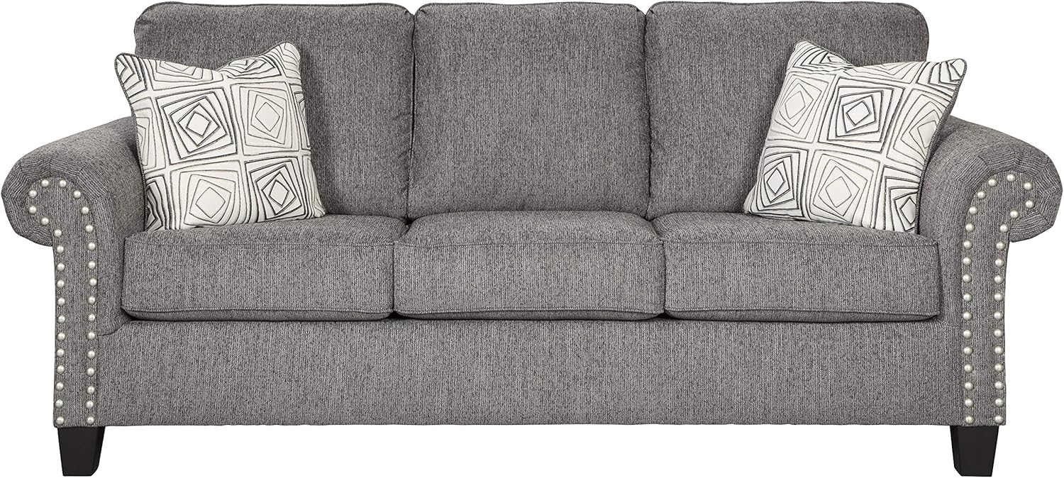 Benchcraft Agleno Contemporary Sofa with Nailhead Trim