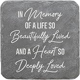 Pavilion Gift Company &ndash; Life So Beautifully Lived &ndash; 7.75&rdquo; Indoor Outdoor Weatherproof Decorative Garden Stepping Stone Beloved Grave Memorial in Memory Bereavement Remembrance Loss Gift
