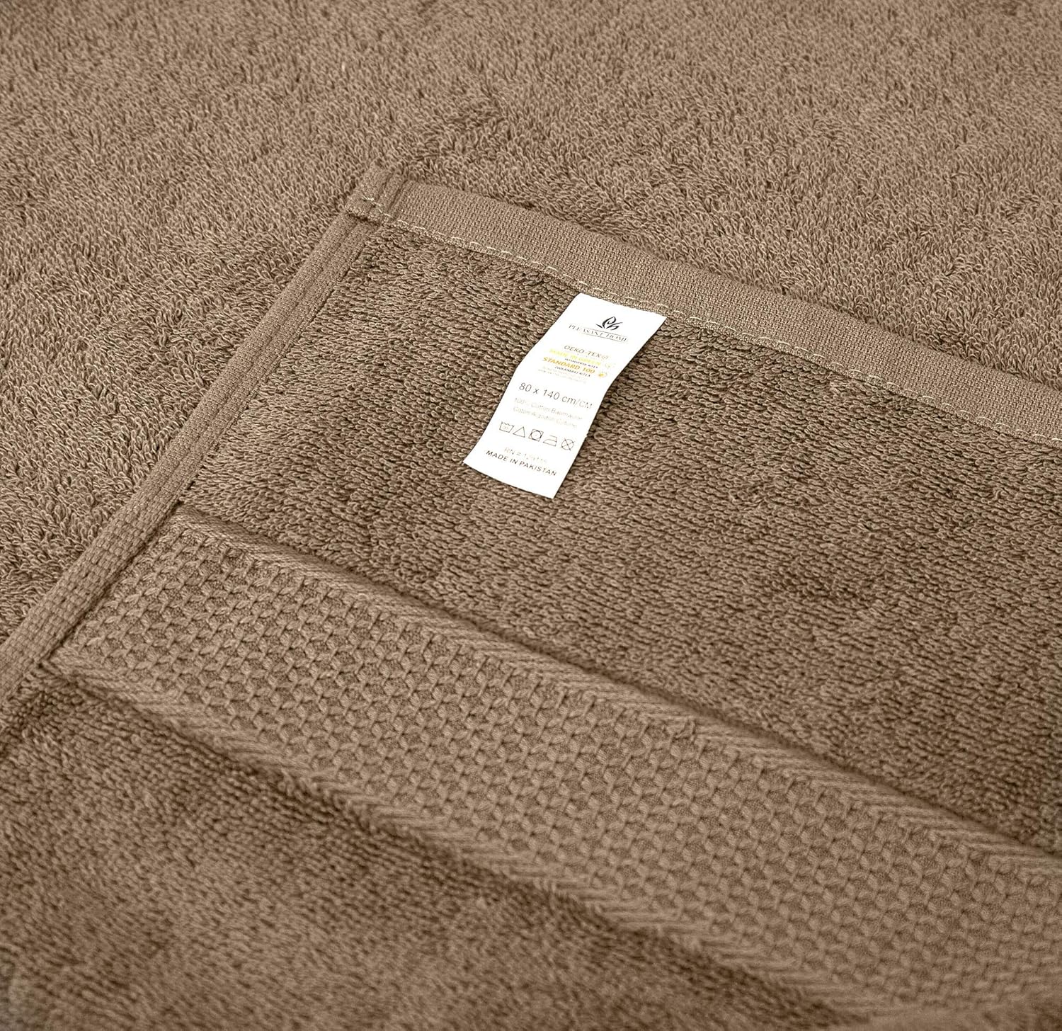 Pleasant Home Bath Towels Set - 4 Pack – 32” x 55” - 100% Cotton - 500 GSM – Lightweight Soft & Absorbent – Durable (Mocha): Kitchen & Dining