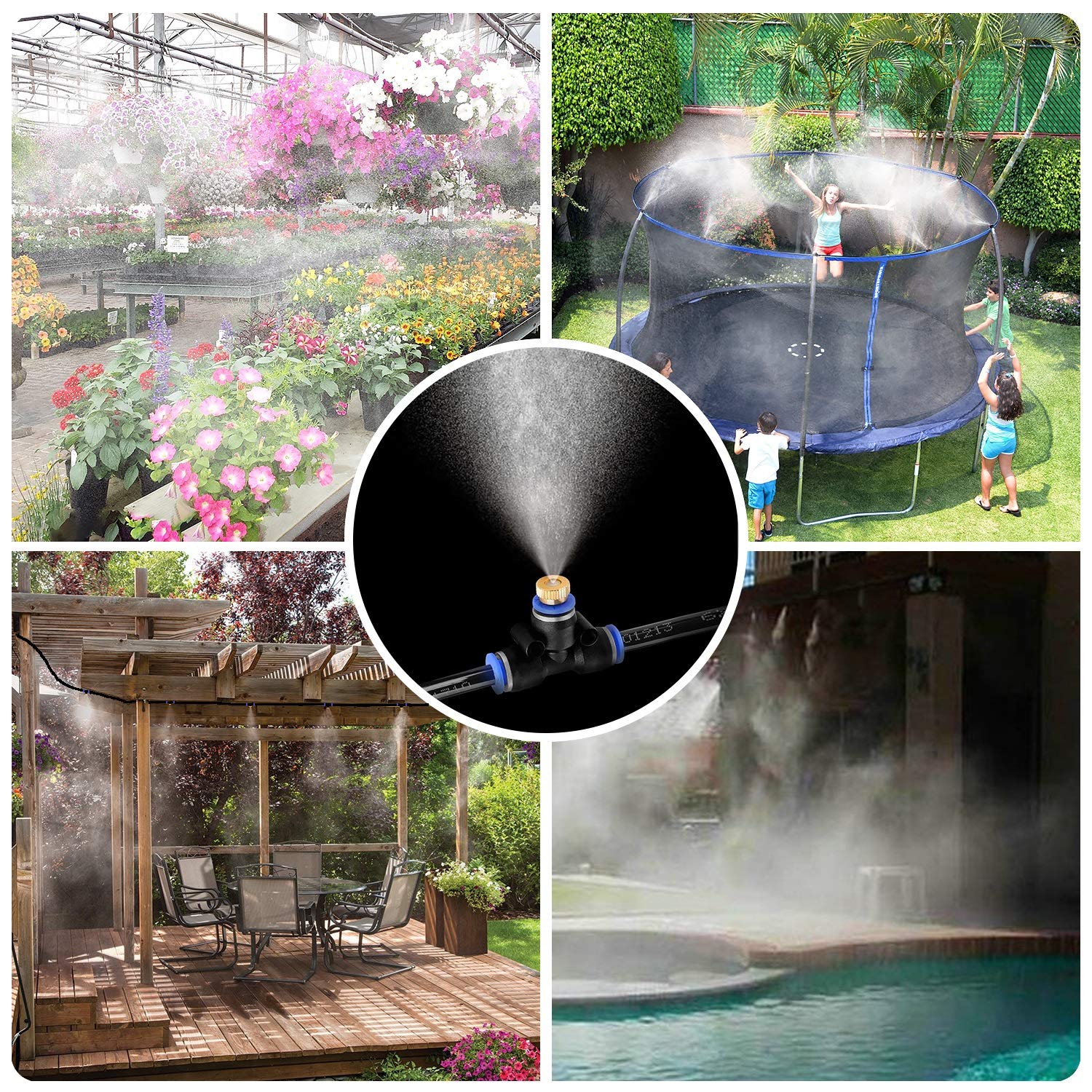 H&G lifestyles Misters for Patio Misting System 26.2FT (8M) Misting