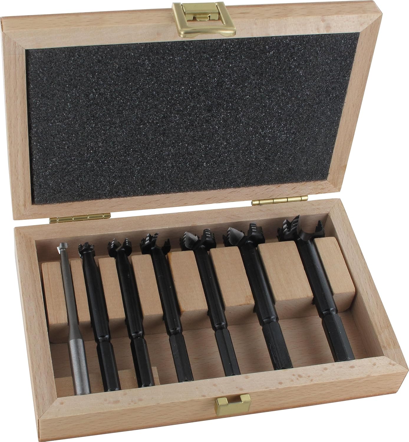 Famag- Bormax- 7 pcs. Set in wooden case. diameter 1/4, 3/8, 1/2, 5/8, 3/4, 7/8, 1 INCH, Satz 7tlg. D=1/4, 3/8, 1/2, 5/8, 3/4, 7/8, 1"