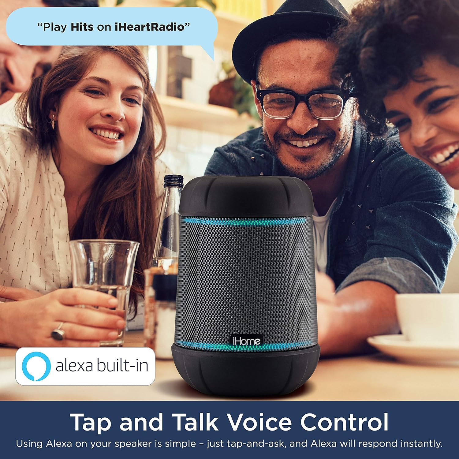 iHome Alexa Builtin Bluetooth Speaker Portable Wireless