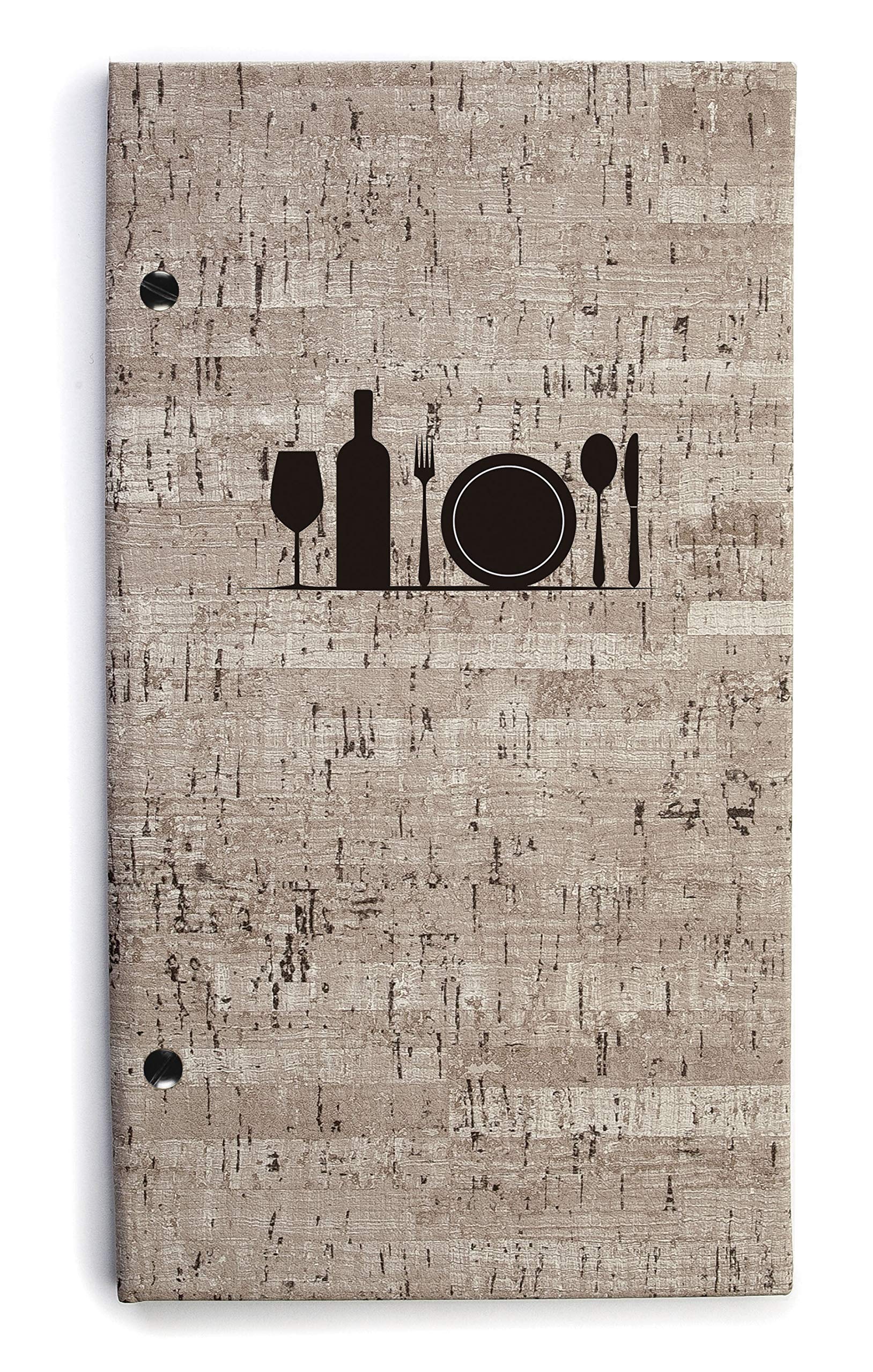 Lacor Tomasso Collection 28352 – Menu Holder Made of Imitation Leather with Exterior Screw, Thermo-Sealed in Black, 16 x 28 Inches