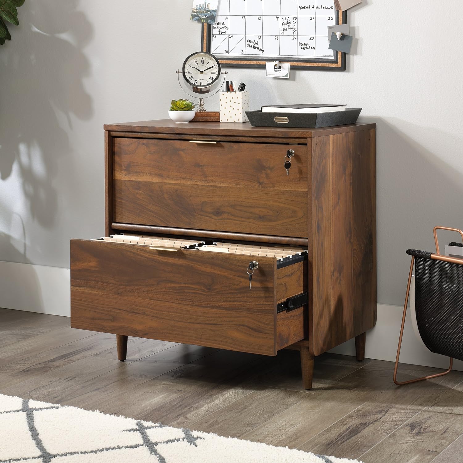 Sauder Clifford Place Lateral File, Grand Walnut finish: Furniture & Decor