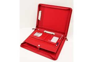 Noda Faux Pu Executive Leather Business Resume Padfolio Presentation Meeting Conference A4 Folder 2 Ring Binder Portfolio Cli