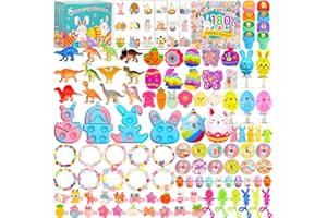 U-Zomir 180 Pack Easter Egg Fillers for Kids, Easter Basket Stuffers Easter Egg Stuffers for Kids Boys Girls, Small Easter Toys for Hunt Party Supplies