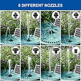 SZMP 3.5W Glass Solar Fountain Pump Kit 9.84ft Cord 8 Nozzles Extension Tube view 5