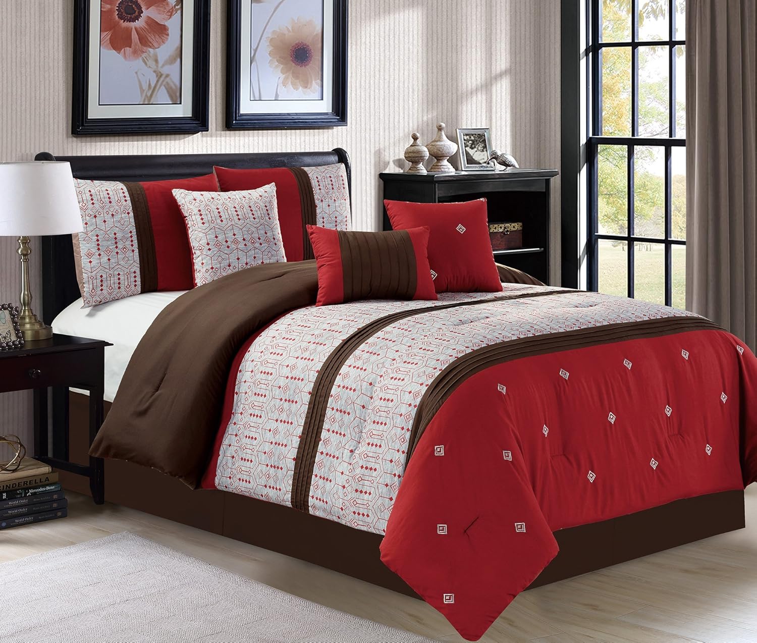High Quality Jbff 7 Piece Collection Bed In Bag 7 Piece Embroidery