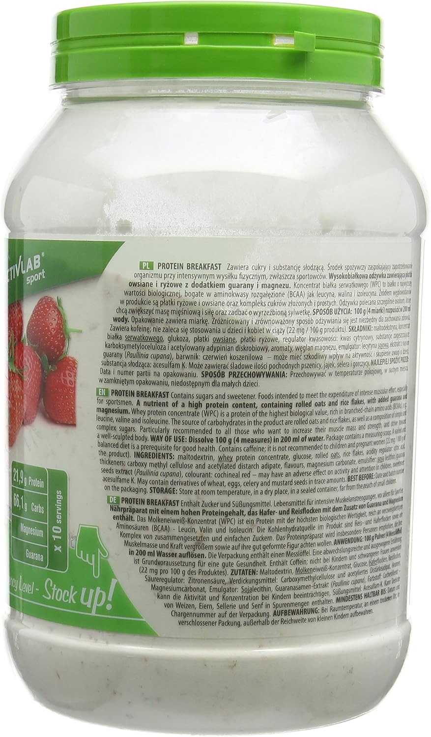 Activlab 1000 g Strawberry Protein Breakfast, 1000g - Image 3