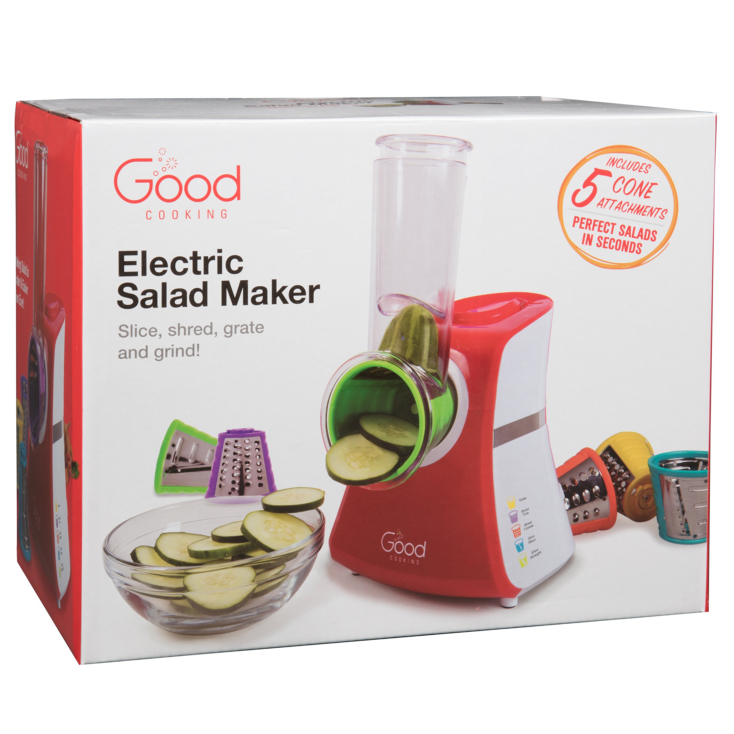Salad Maker Electric Shredder, Slicer, Chopper, Shooter with One