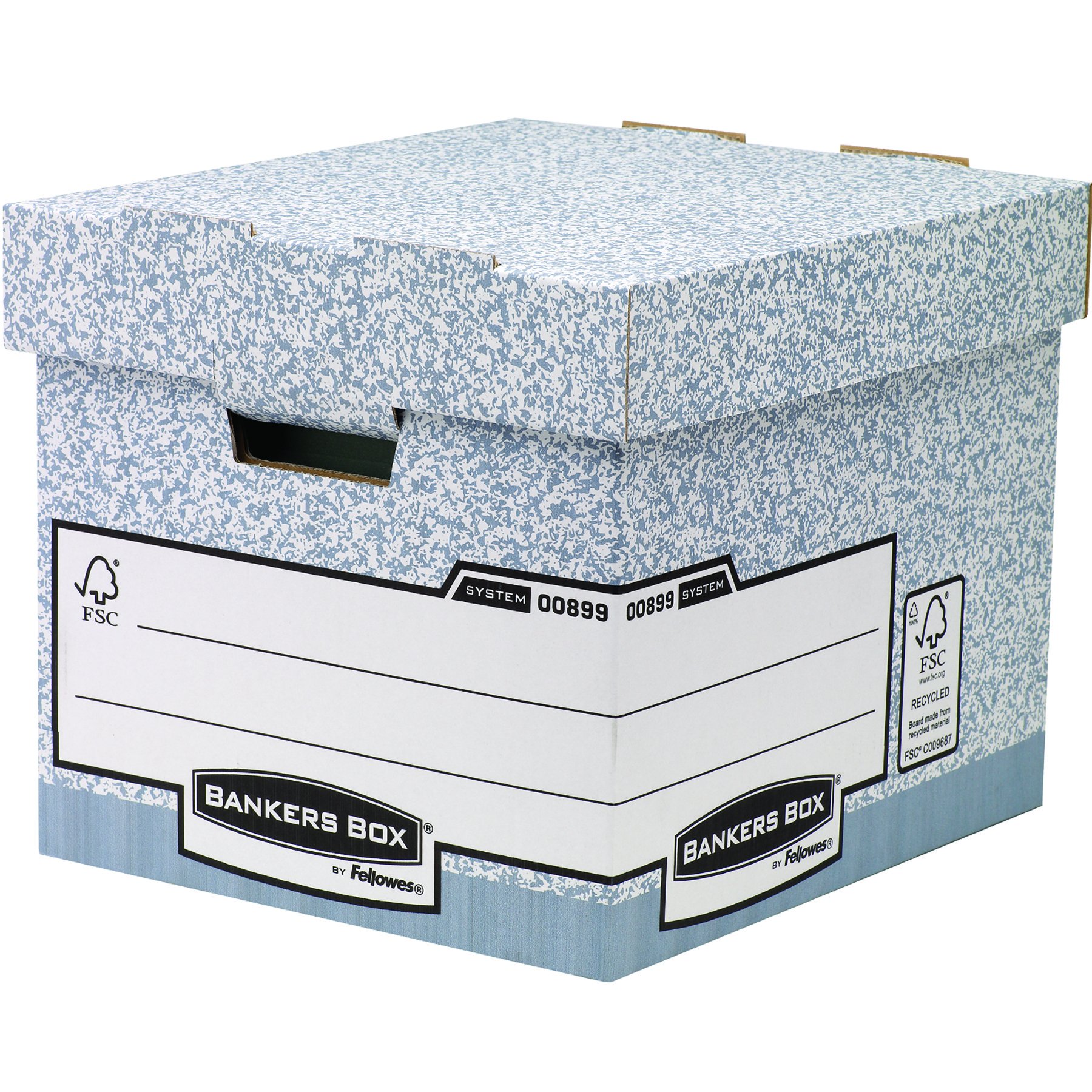 Bankers Box System 335 x 285 x 390mm Heavy Duty Storage Box - Grey (Pack of 10)