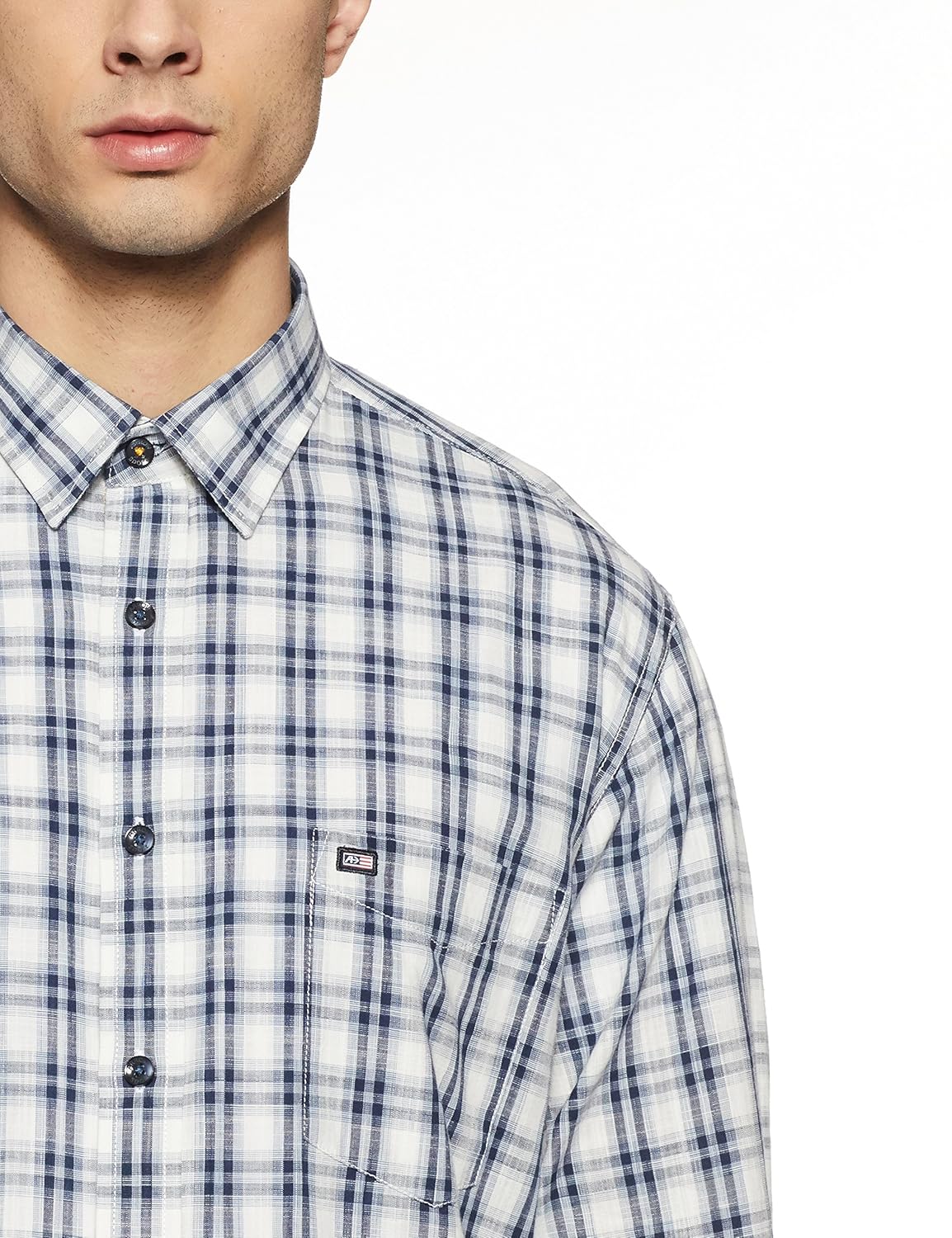 arrow sports men's checkered regular fit cotton casual shirt