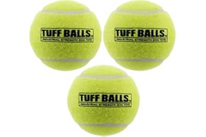 PetSport Yellow Tennis Ball Dog Toys | 3 Pack Giant (4") Tuff Balls for Large Dogs | Pet Safe Non-Toxic Industrial Strength Felt & Rubber | Play Fetch, Exercise, Train or Toss at Dog Park