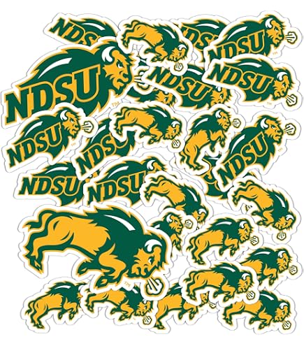 Wincraft NCAA NDSU Bison 4x8 Inch Vinyl Decal Set – Officially Licensed, 2-Pack, Outdoor Rated