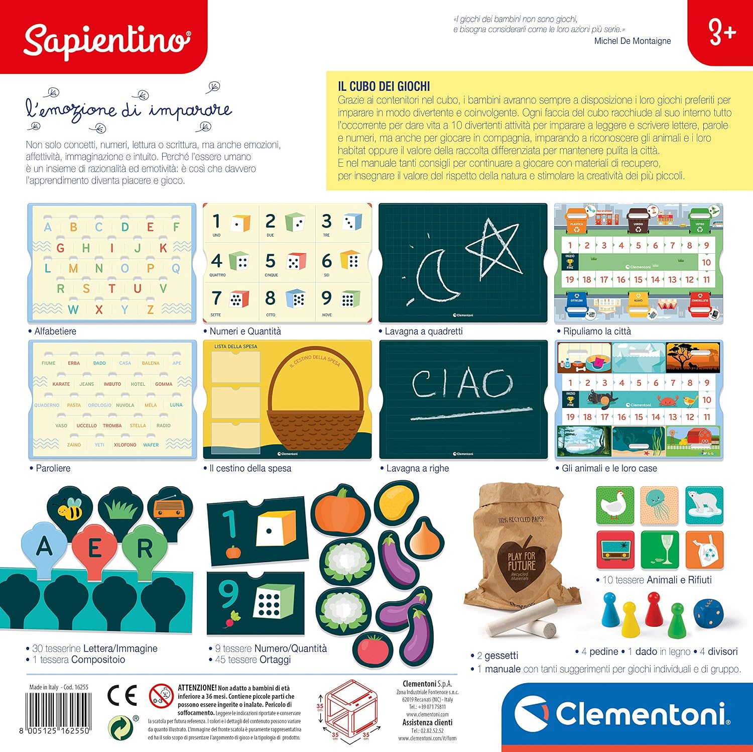 Clementoni-The Cube of the Toys Sapientino Creative Game, Multicoloured, 16255, Multi-coloured - Image 4