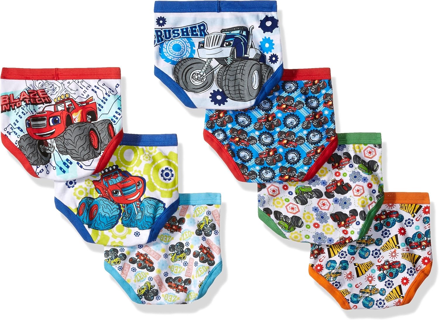 Nickelodeon Blaze and the Monster Machines Boys' Toddler 7pk Underwear: Clothing