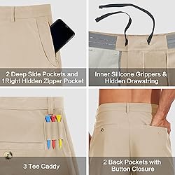 JWM Mens 7" Stretch Golf Shorts - Lightweight