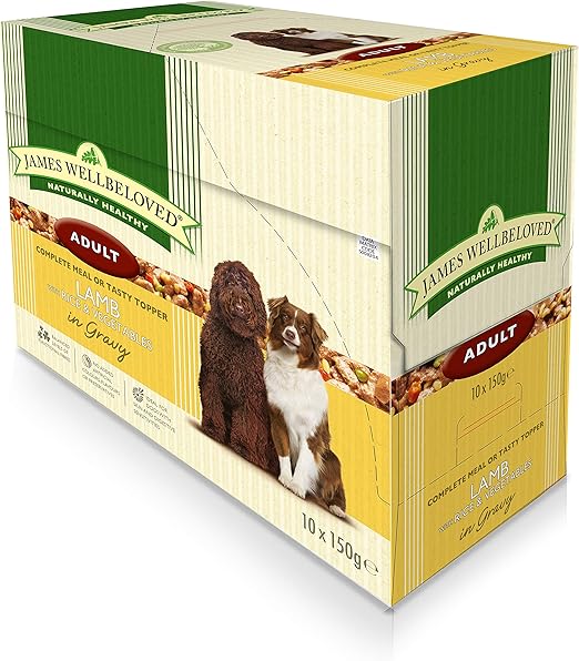 James Wellbeloved Complete Wet Adult Dog Food Lamb Rice and Vegetables
