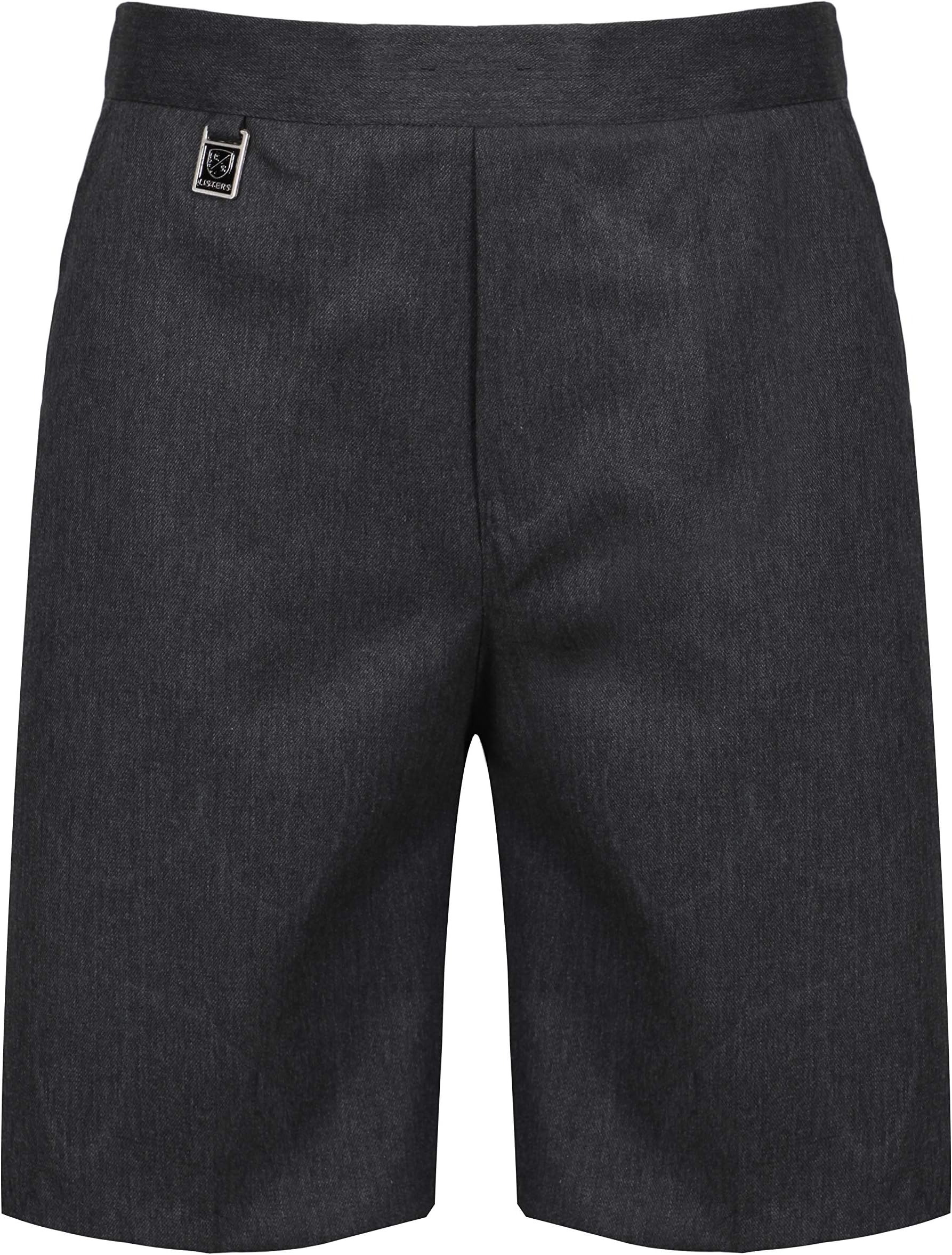 Plus Size Boys School Shorts Generous Fit Elasticated Waist Black Grey Navy Sturdy Wider Fit